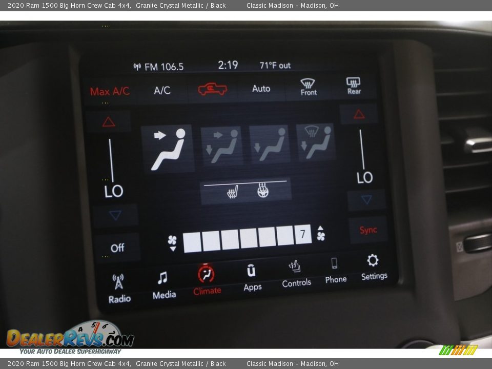 2020 Ram 1500 Big Horn Crew Cab 4x4 Granite Crystal Metallic / Black Photo #10
