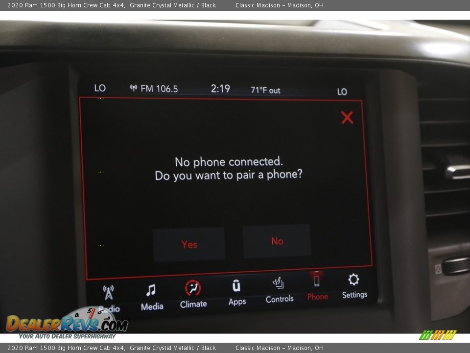 2020 Ram 1500 Big Horn Crew Cab 4x4 Granite Crystal Metallic / Black Photo #12