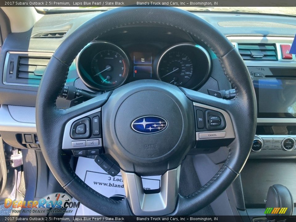 2017 Subaru Outback 2.5i Premium Lapis Blue Pearl / Slate Black Photo #12