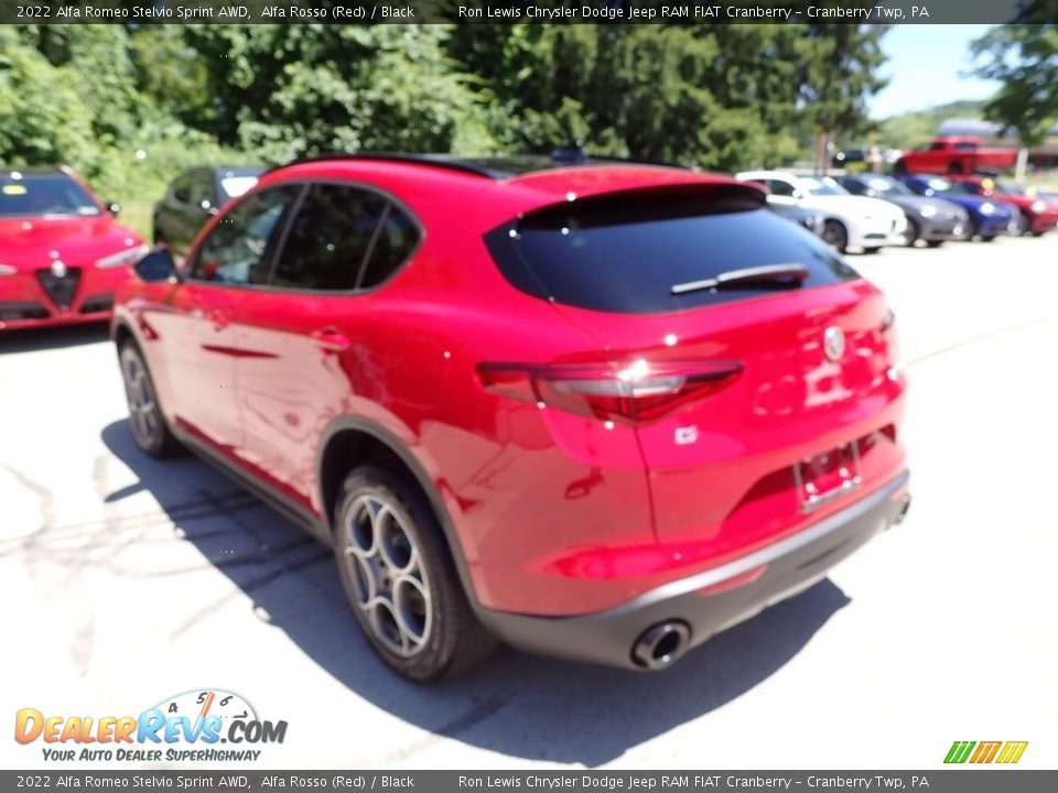 2022 Alfa Romeo Stelvio Sprint AWD Alfa Rosso (Red) / Black Photo #3