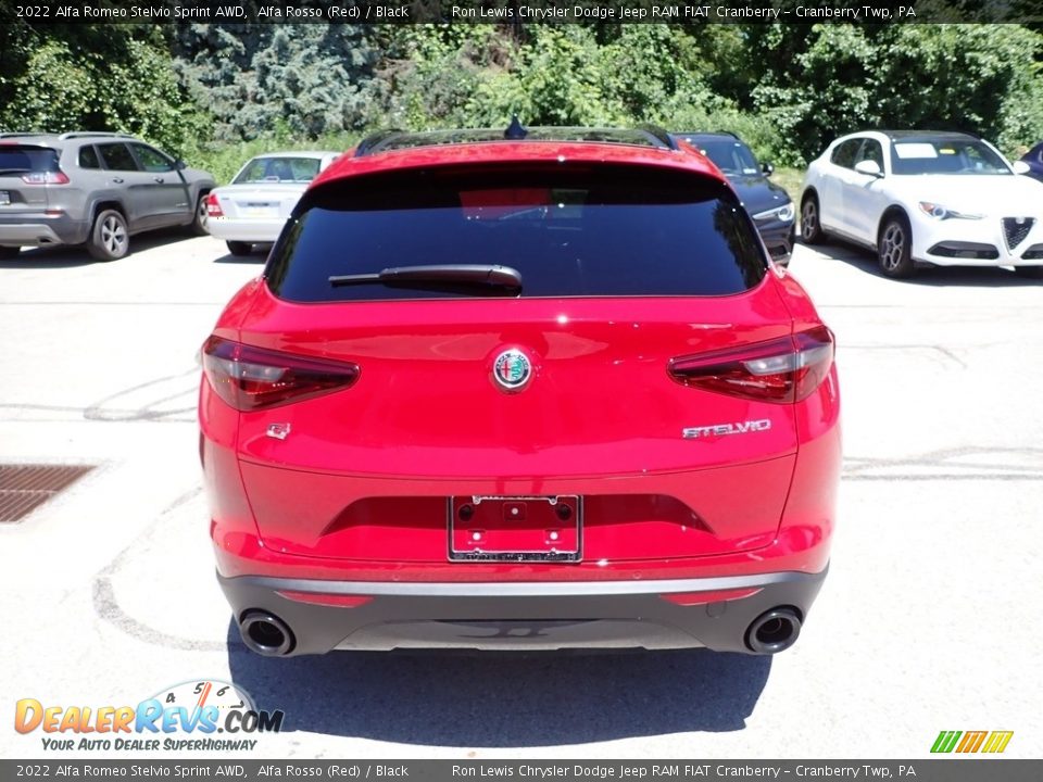 2022 Alfa Romeo Stelvio Sprint AWD Alfa Rosso (Red) / Black Photo #4