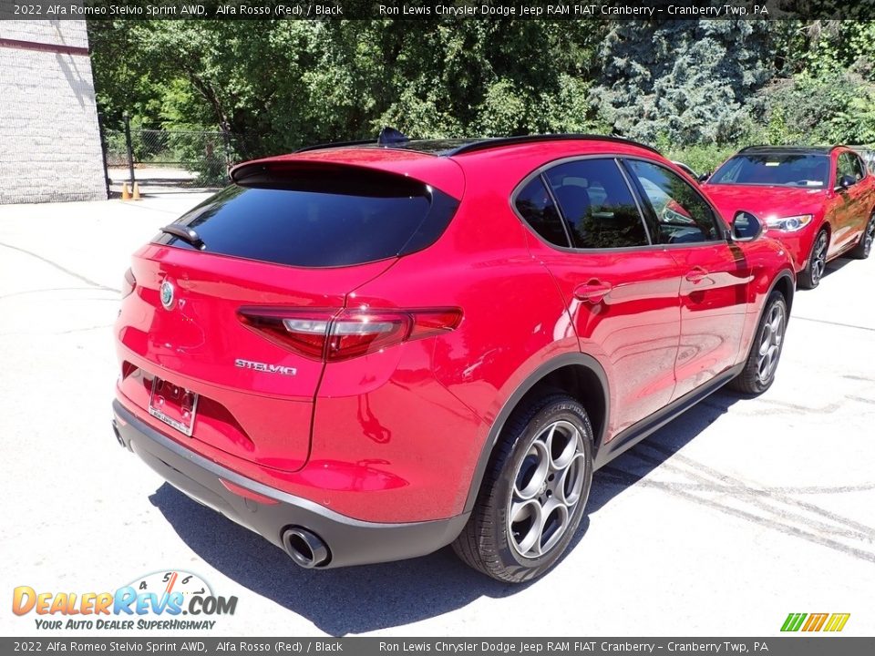 2022 Alfa Romeo Stelvio Sprint AWD Alfa Rosso (Red) / Black Photo #5