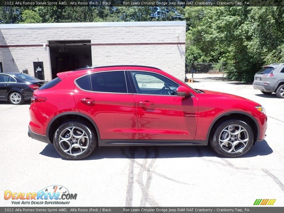 2022 Alfa Romeo Stelvio Sprint AWD Alfa Rosso (Red) / Black Photo #6