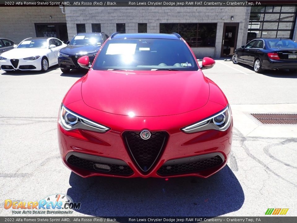 2022 Alfa Romeo Stelvio Sprint AWD Alfa Rosso (Red) / Black Photo #8