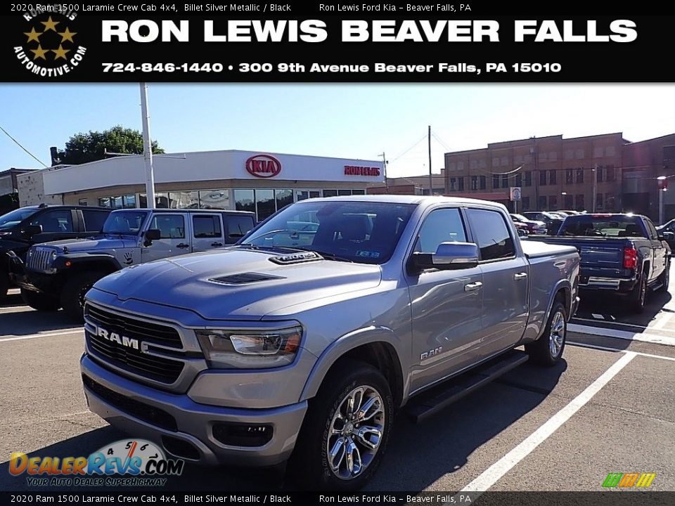 2020 Ram 1500 Laramie Crew Cab 4x4 Billet Silver Metallic / Black Photo #1