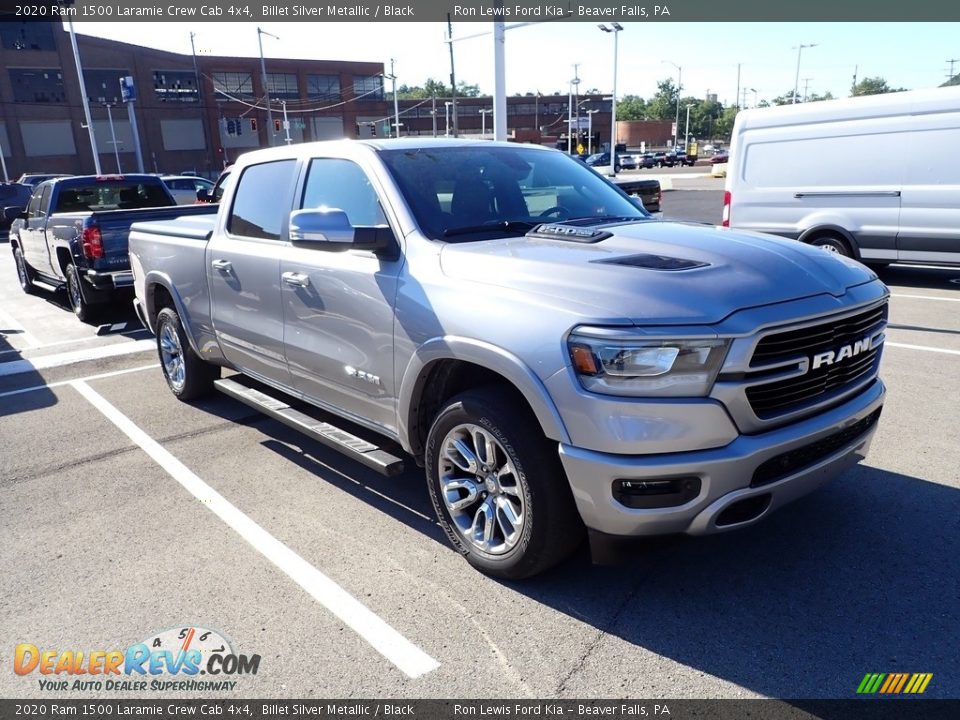 2020 Ram 1500 Laramie Crew Cab 4x4 Billet Silver Metallic / Black Photo #3