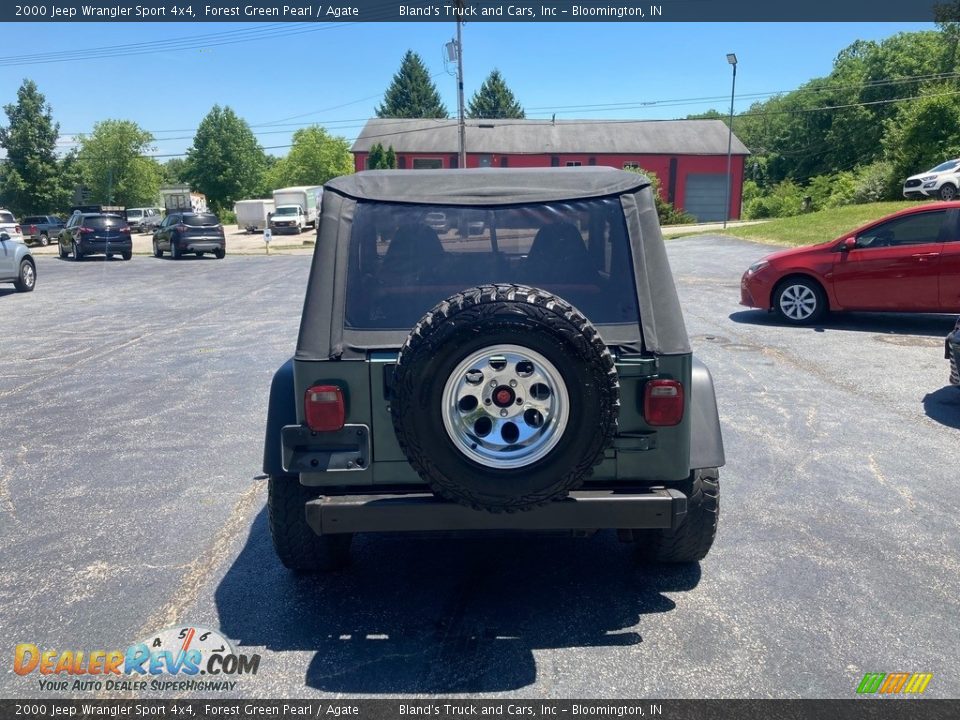 2000 Jeep Wrangler Sport 4x4 Forest Green Pearl / Agate Photo #4