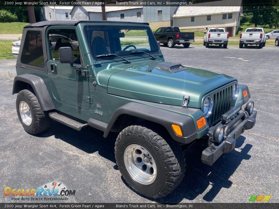 2000 Jeep Wrangler Sport 4x4 Forest Green Pearl / Agate Photo #7
