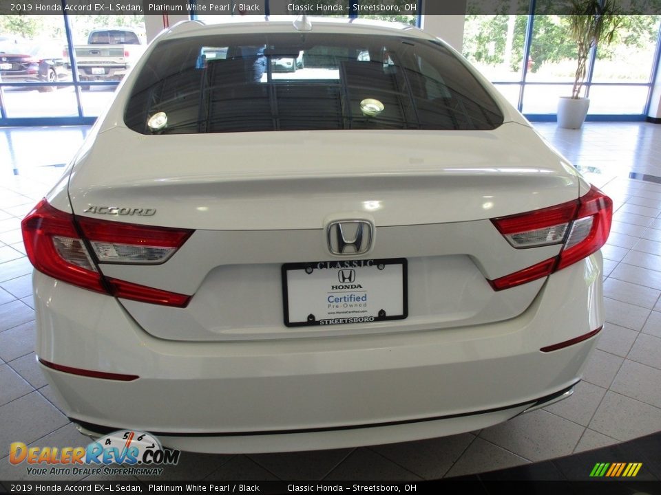 2019 Honda Accord EX-L Sedan Platinum White Pearl / Black Photo #8