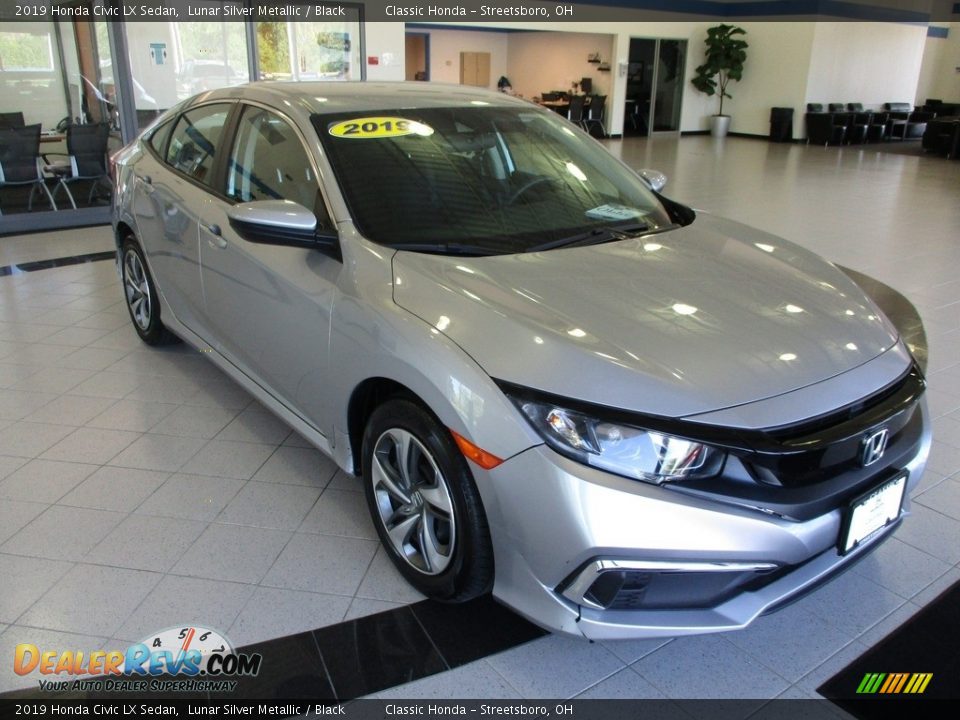 2019 Honda Civic LX Sedan Lunar Silver Metallic / Black Photo #3