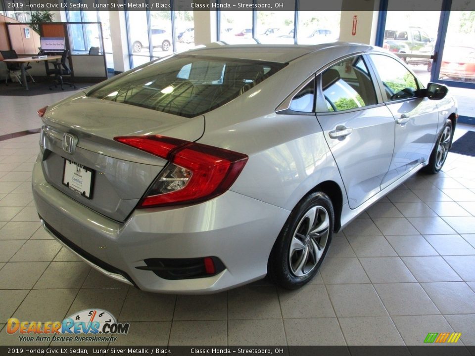 2019 Honda Civic LX Sedan Lunar Silver Metallic / Black Photo #7