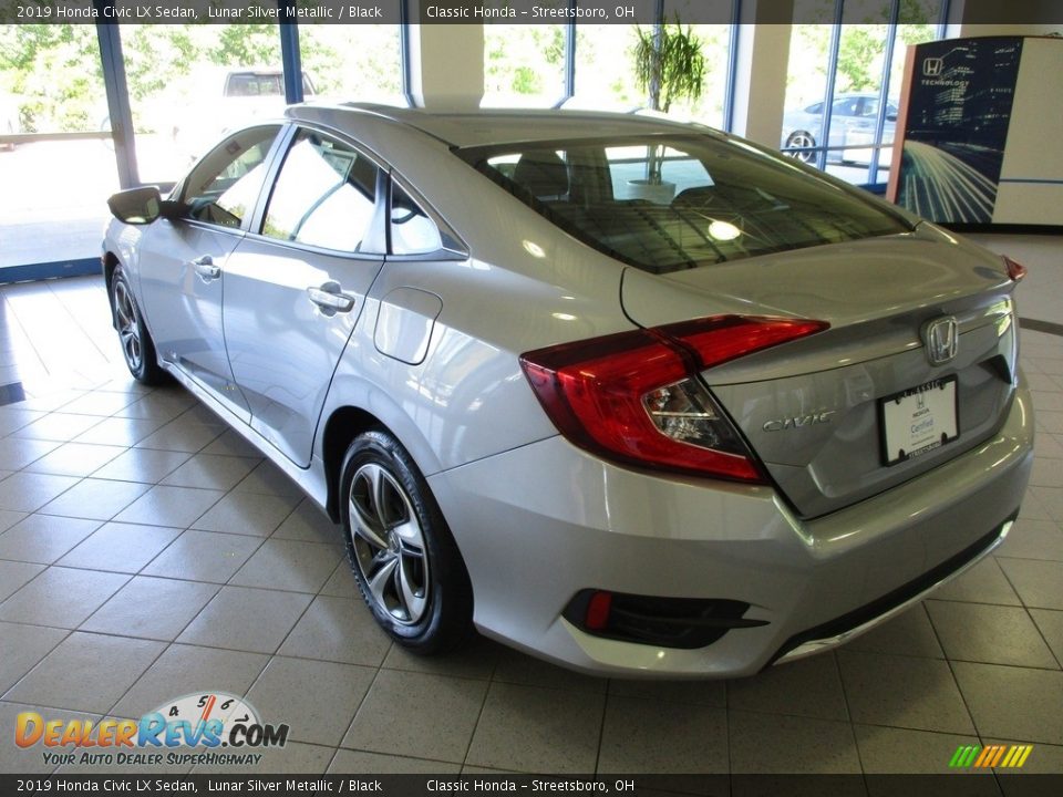 2019 Honda Civic LX Sedan Lunar Silver Metallic / Black Photo #9