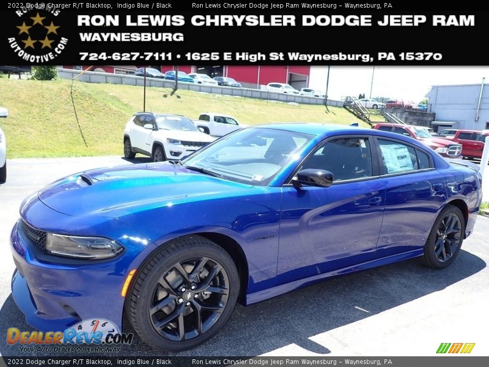2022 Dodge Charger R/T Blacktop Indigo Blue / Black Photo #1