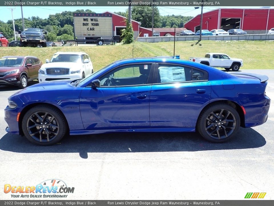 2022 Dodge Charger R/T Blacktop Indigo Blue / Black Photo #2