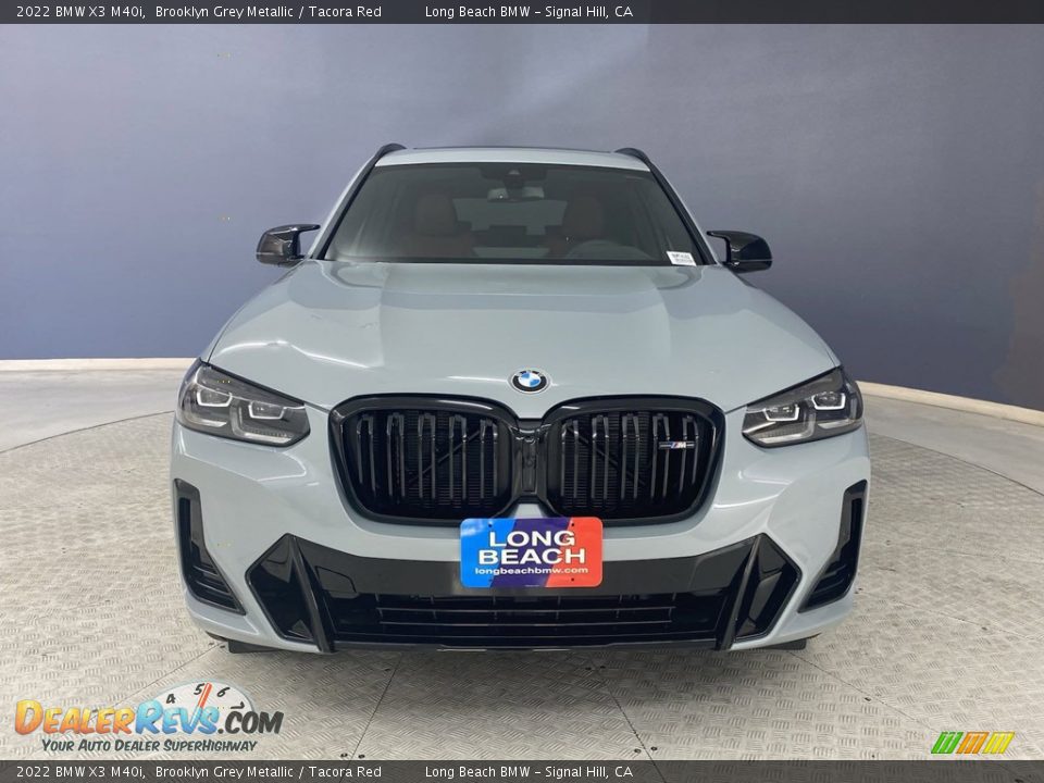 2022 BMW X3 M40i Brooklyn Grey Metallic / Tacora Red Photo #2