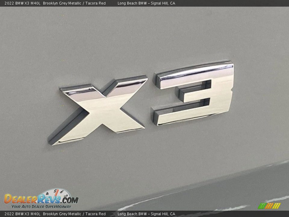 2022 BMW X3 M40i Brooklyn Grey Metallic / Tacora Red Photo #8