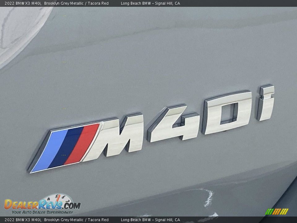 2022 BMW X3 M40i Brooklyn Grey Metallic / Tacora Red Photo #9