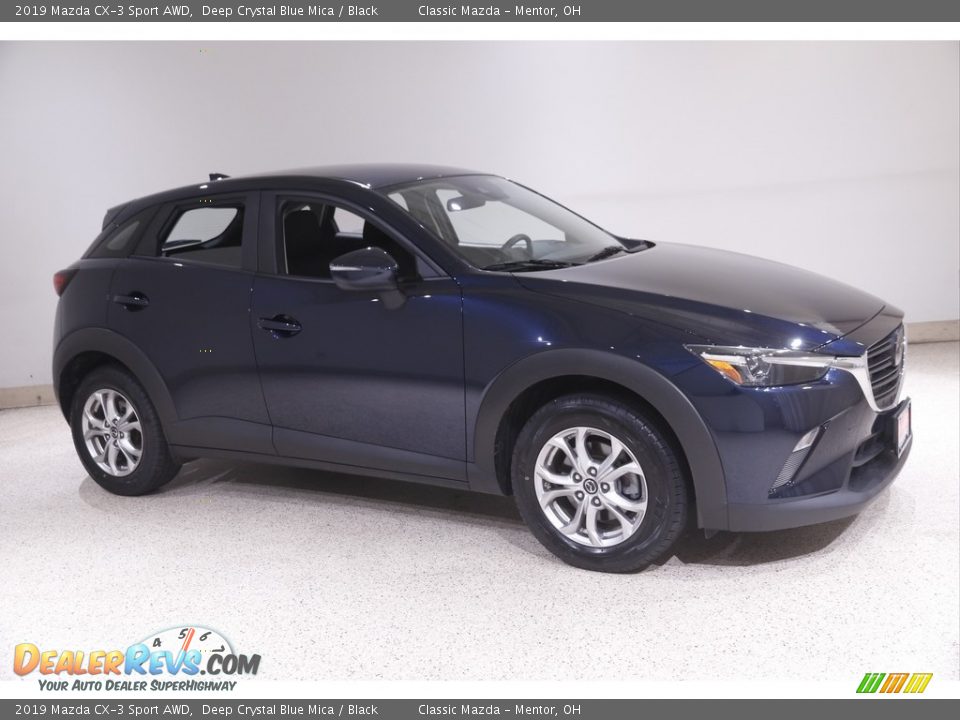 2019 Mazda CX-3 Sport AWD Deep Crystal Blue Mica / Black Photo #1