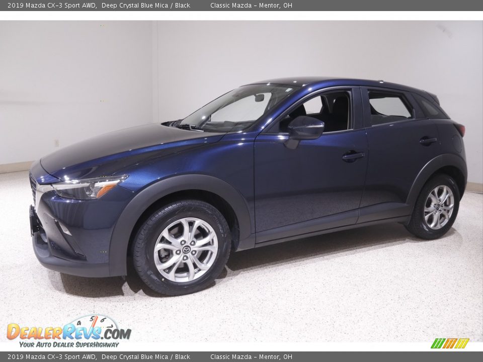 2019 Mazda CX-3 Sport AWD Deep Crystal Blue Mica / Black Photo #3