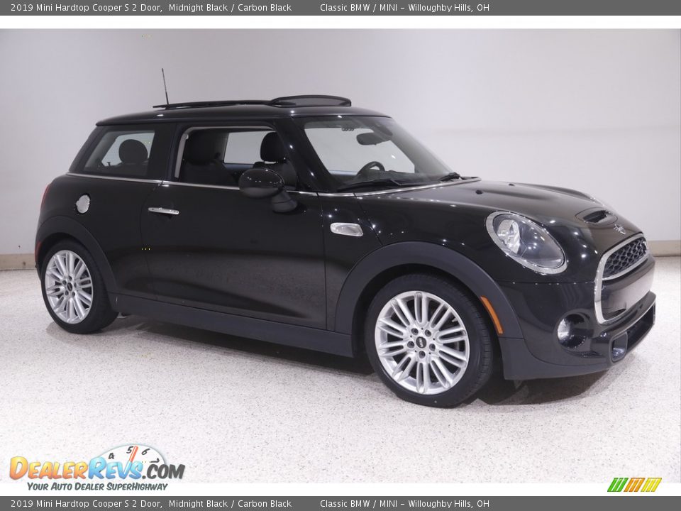 2019 Mini Hardtop Cooper S 2 Door Midnight Black / Carbon Black Photo #1