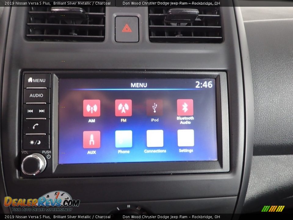 2019 Nissan Versa S Plus Brilliant Silver Metallic / Charcoal Photo #2