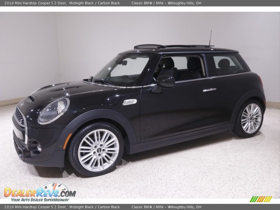 2019 Mini Hardtop Cooper S 2 Door Midnight Black / Carbon Black Photo #3