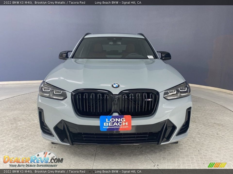 2022 BMW X3 M40i Brooklyn Grey Metallic / Tacora Red Photo #2