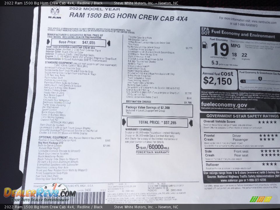 2022 Ram 1500 Big Horn Crew Cab 4x4 Redline / Black Photo #27