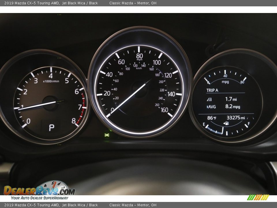 2019 Mazda CX-5 Touring AWD Jet Black Mica / Black Photo #8