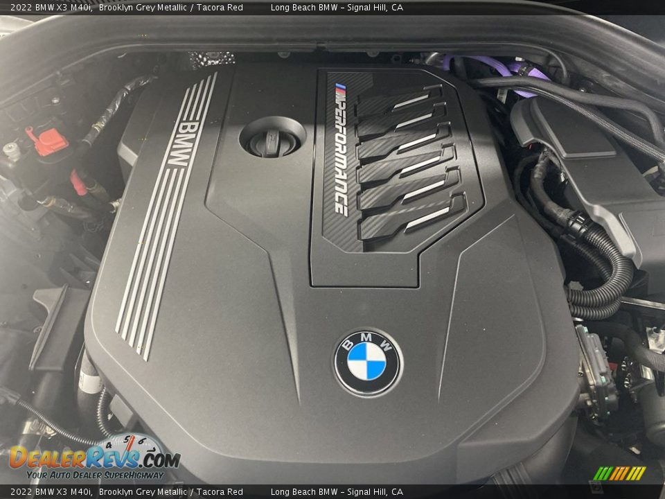 2022 BMW X3 M40i Brooklyn Grey Metallic / Tacora Red Photo #10