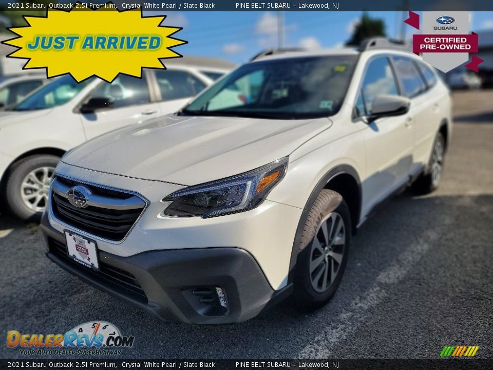 2021 Subaru Outback 2.5i Premium Crystal White Pearl / Slate Black Photo #1