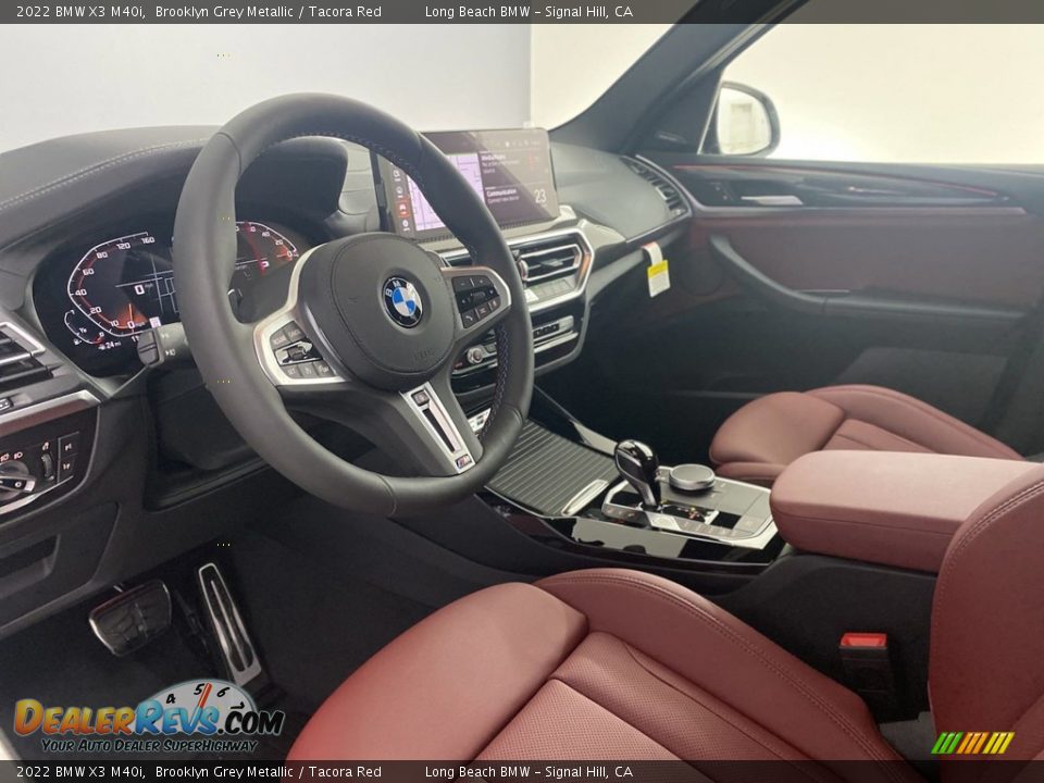 2022 BMW X3 M40i Brooklyn Grey Metallic / Tacora Red Photo #13