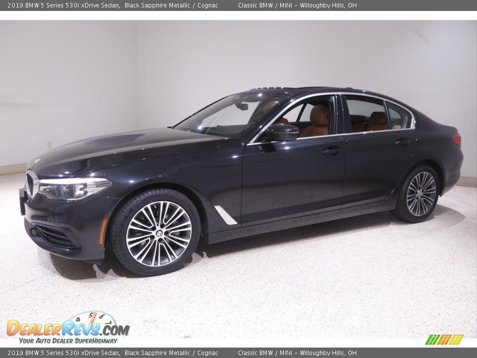 2019 BMW 5 Series 530i xDrive Sedan Black Sapphire Metallic / Cognac Photo #3