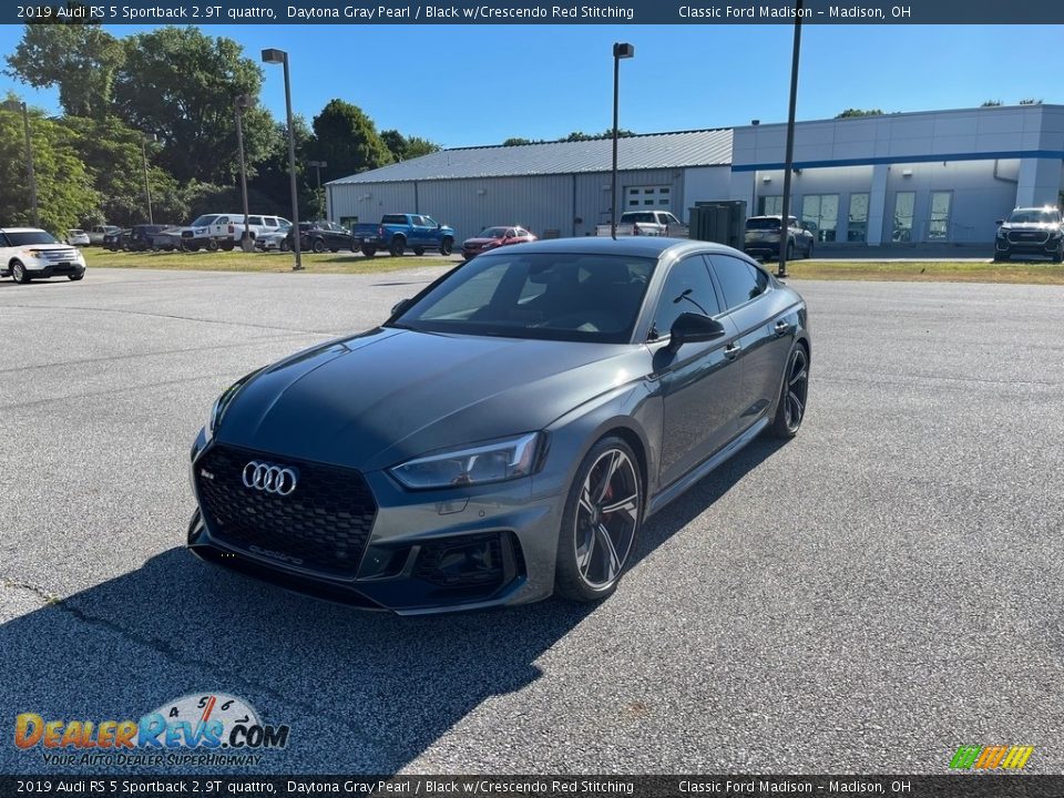 2019 Audi RS 5 Sportback 2.9T quattro Daytona Gray Pearl / Black w/Crescendo Red Stitching Photo #1