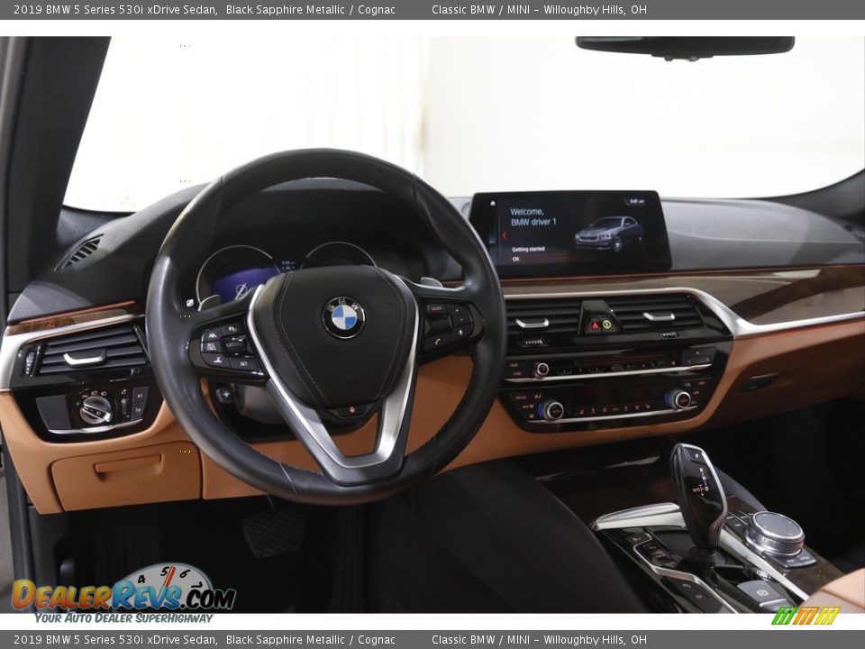 2019 BMW 5 Series 530i xDrive Sedan Black Sapphire Metallic / Cognac Photo #6