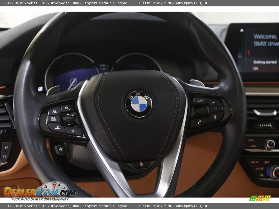 2019 BMW 5 Series 530i xDrive Sedan Black Sapphire Metallic / Cognac Photo #7
