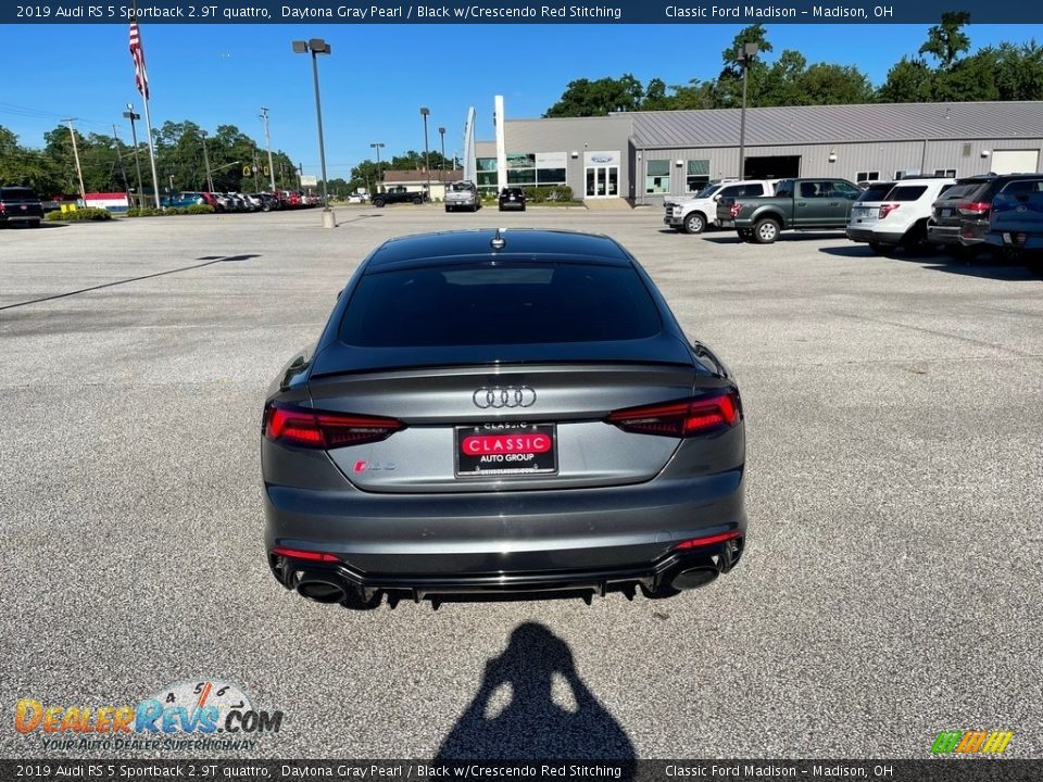 2019 Audi RS 5 Sportback 2.9T quattro Daytona Gray Pearl / Black w/Crescendo Red Stitching Photo #6