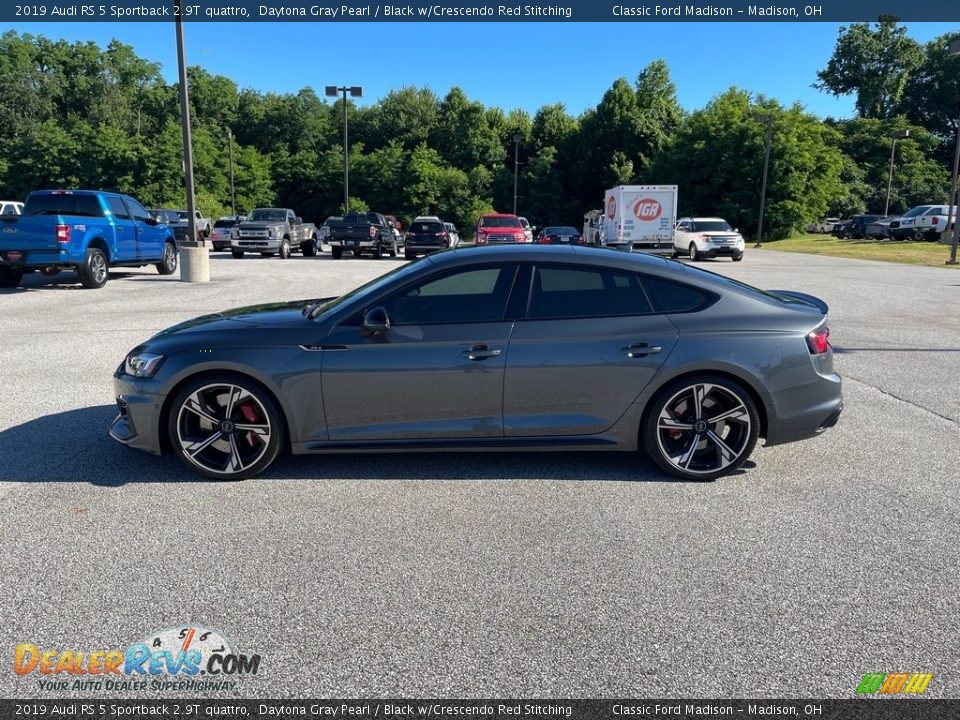 2019 Audi RS 5 Sportback 2.9T quattro Daytona Gray Pearl / Black w/Crescendo Red Stitching Photo #8