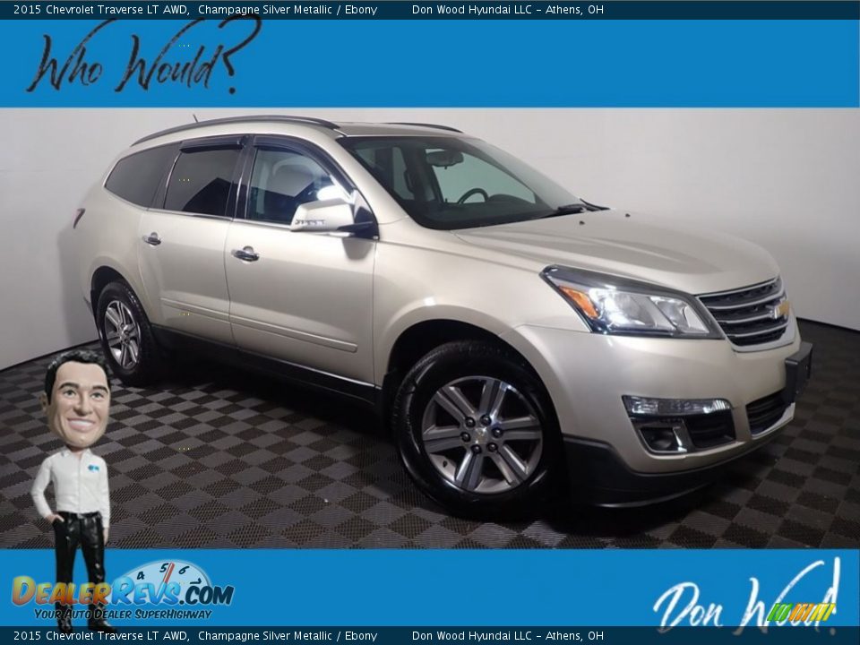 2015 Chevrolet Traverse LT AWD Champagne Silver Metallic / Ebony Photo #1