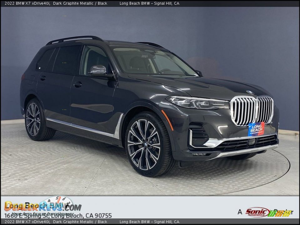 2022 BMW X7 xDrive40i Dark Graphite Metallic / Black Photo #1