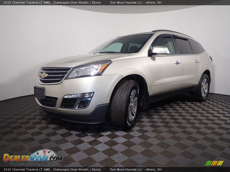 2015 Chevrolet Traverse LT AWD Champagne Silver Metallic / Ebony Photo #8