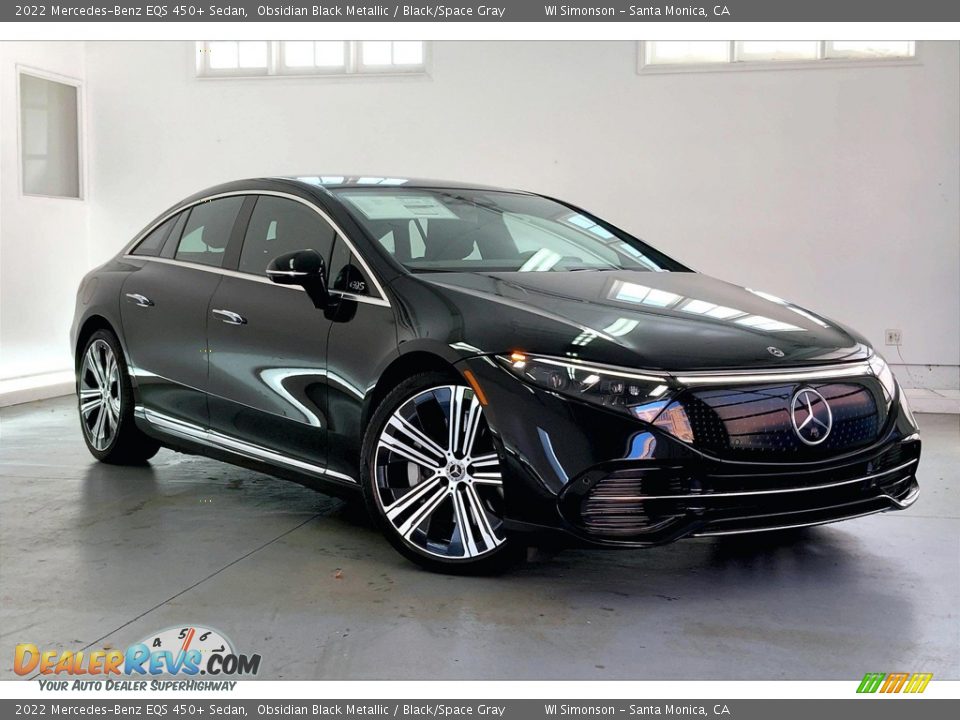 2022 Mercedes-Benz EQS 450+ Sedan Obsidian Black Metallic / Black/Space Gray Photo #12