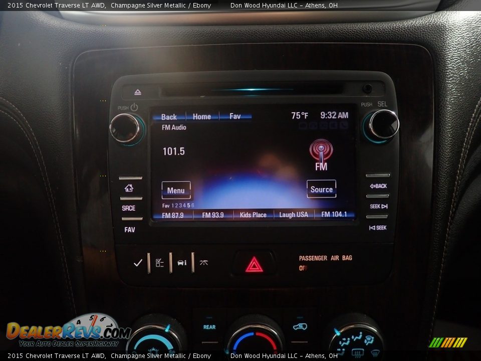 2015 Chevrolet Traverse LT AWD Champagne Silver Metallic / Ebony Photo #26
