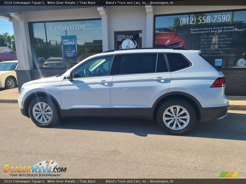 2019 Volkswagen Tiguan S White Silver Metallic / Titan Black Photo #1