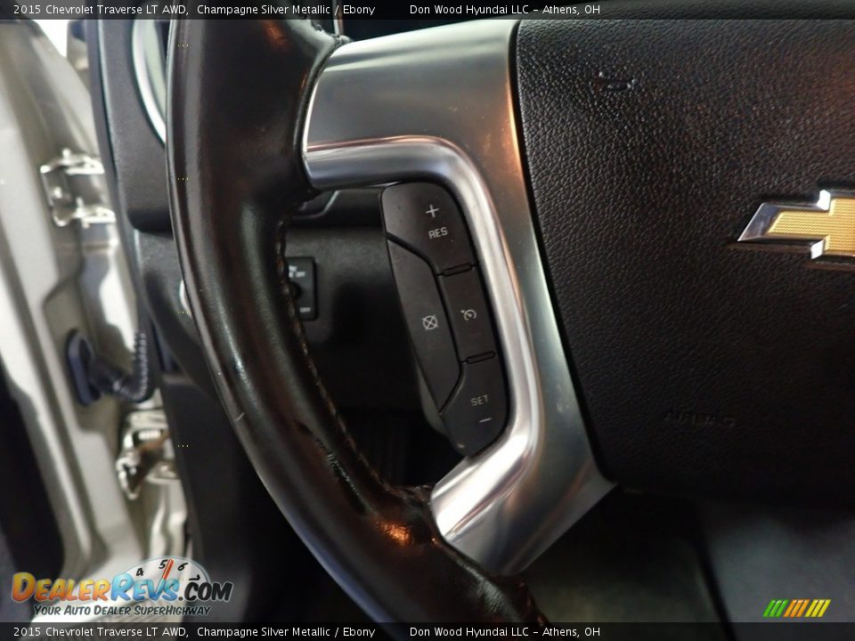 2015 Chevrolet Traverse LT AWD Champagne Silver Metallic / Ebony Photo #29