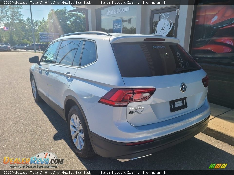 2019 Volkswagen Tiguan S White Silver Metallic / Titan Black Photo #5