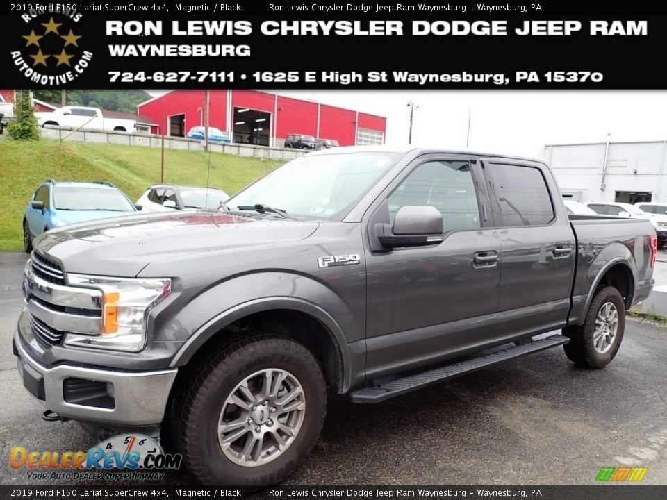 2019 Ford F150 Lariat SuperCrew 4x4 Magnetic / Black Photo #1