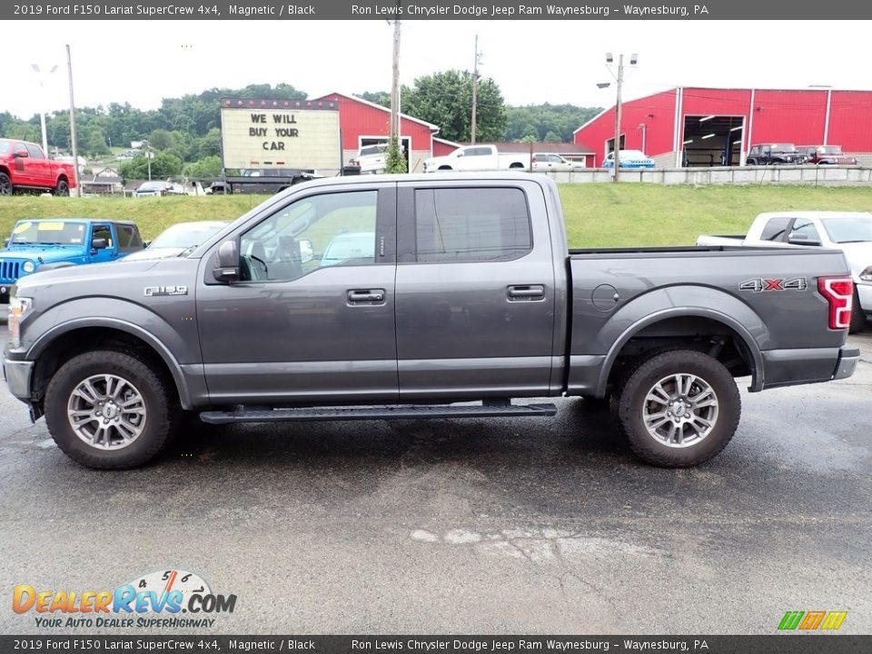 2019 Ford F150 Lariat SuperCrew 4x4 Magnetic / Black Photo #2