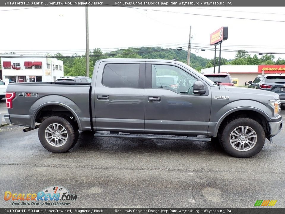 2019 Ford F150 Lariat SuperCrew 4x4 Magnetic / Black Photo #6