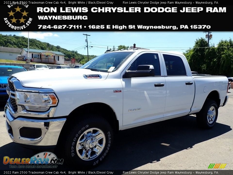 2022 Ram 2500 Tradesman Crew Cab 4x4 Bright White / Black/Diesel Gray Photo #1